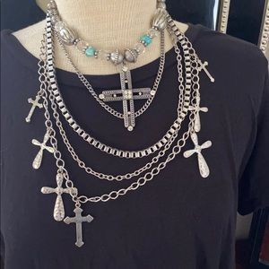 Cross Layered Necklace